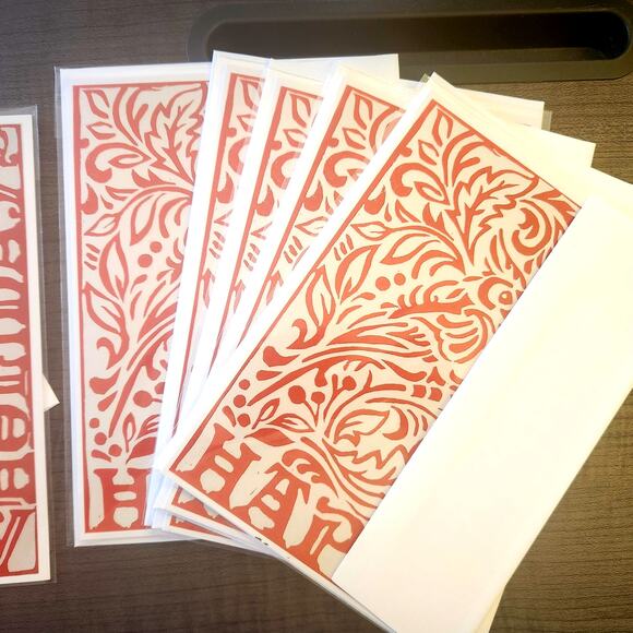 Happy Holidays Cardinal 5"x7" Greeting Cards Set of 6 Acid Free Stock Art Print - Picture 3 of 8